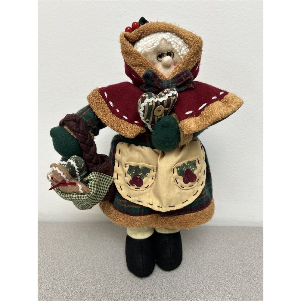Holiday Mrs. Santa Claus, Part Of Standing Christmas Decoration Set Plush Figure